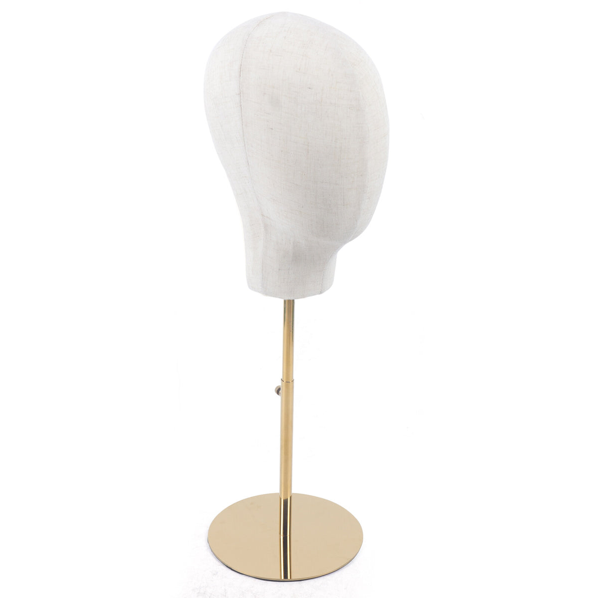Adjustable Wig Display Stand Mannequin Head for Hats and Wigs - Gold
