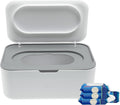 Flushable Wipes Dispenser for Cottonelle - Leak-Proof Bathroom Holder in White & Grey