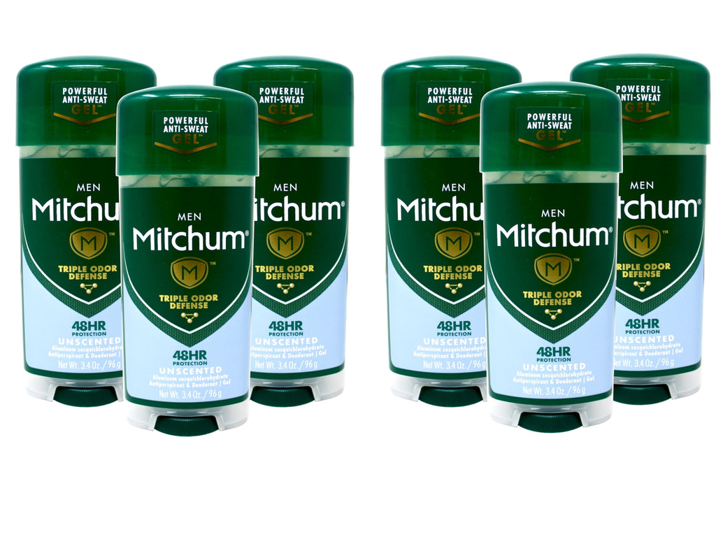 6 Pack Unscented Anti-Perspirant Deodorant 48HR Odor & Sweat Protection