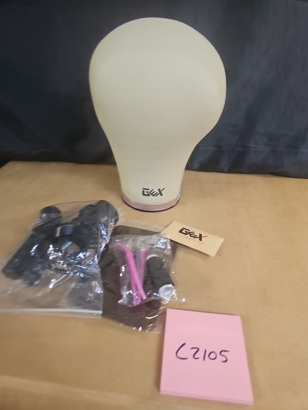 20-24 Inch Cork Canvas Mannequin Head for Wig Display and Styling