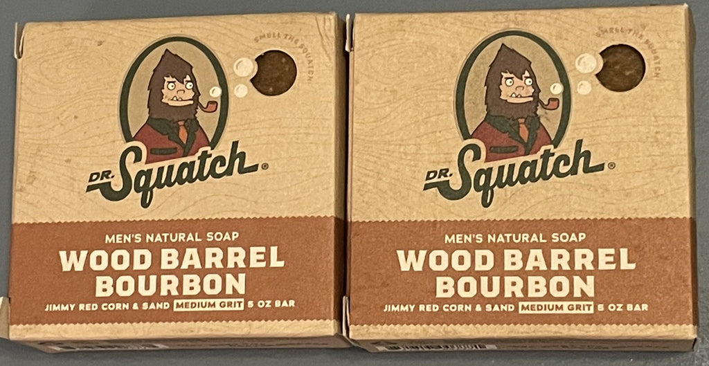 Men's Natural Bourbon Scent Soap Set - 2 x 5 oz Bars, Wood Barrel