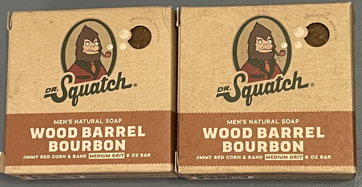 Men's Natural Bourbon Scent Soap Set - 2 x 5 oz Bars, Wood Barrel