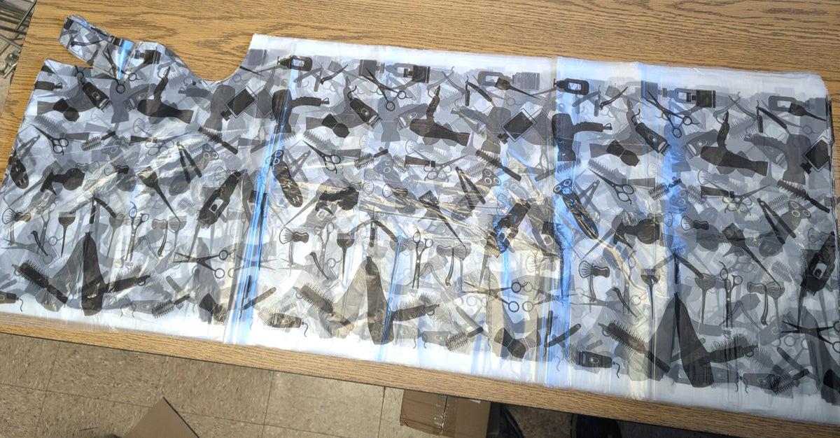 50PCS Disposable Hair Salon Capes and Gowns for Barbershops and Salons