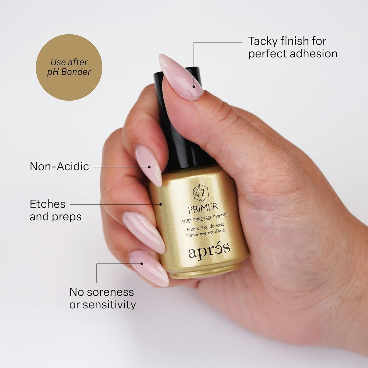 Apres Gel-X Nail pH Bonder Acid-Free Gel Primer & Extend Gel 0.5 Fl Oz