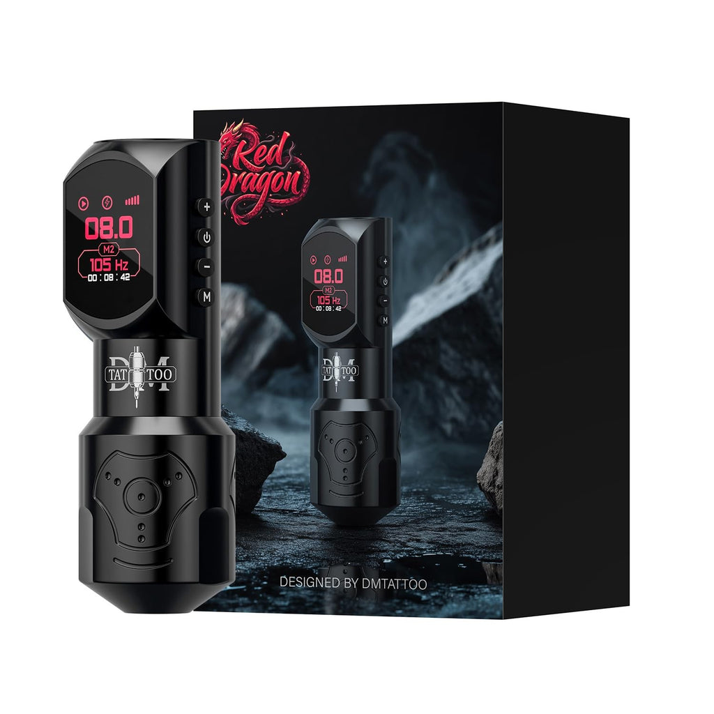 Wireless Tattoo Machine 4.0mm Stroke with OLED Display