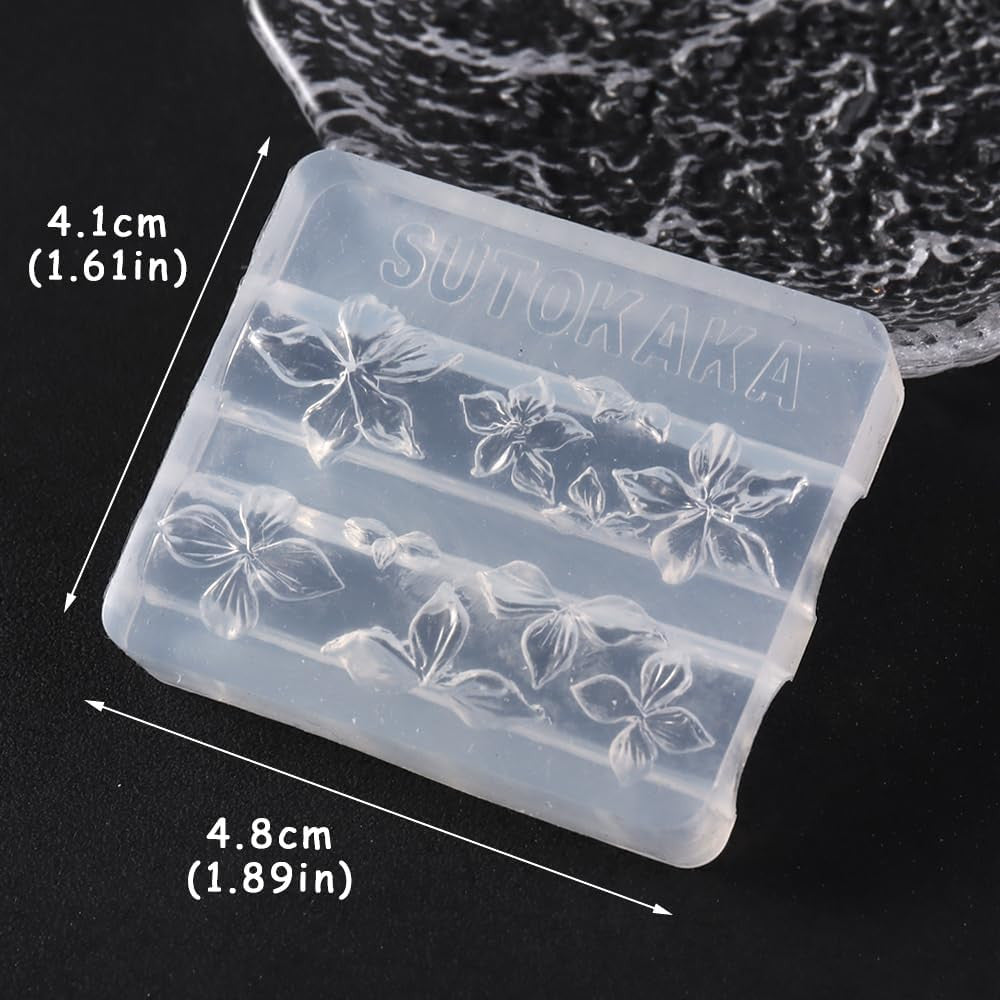 Silicone 3D Hibiscus Flower Nail Mold for Resin Art & DIY Nail Design