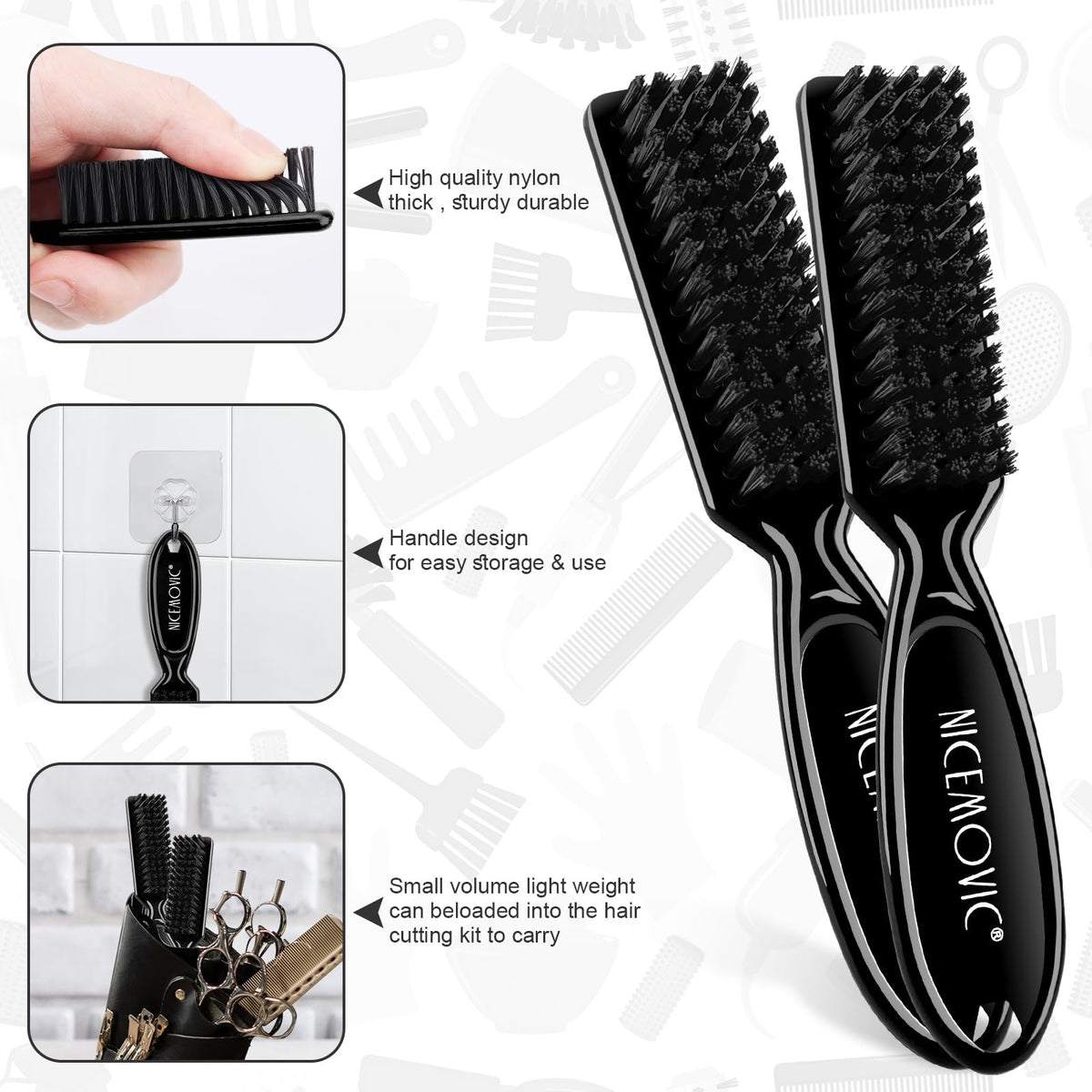 Hair Cutting Cape with Neck Duster Brush - Professional Barber & Salon Accessory