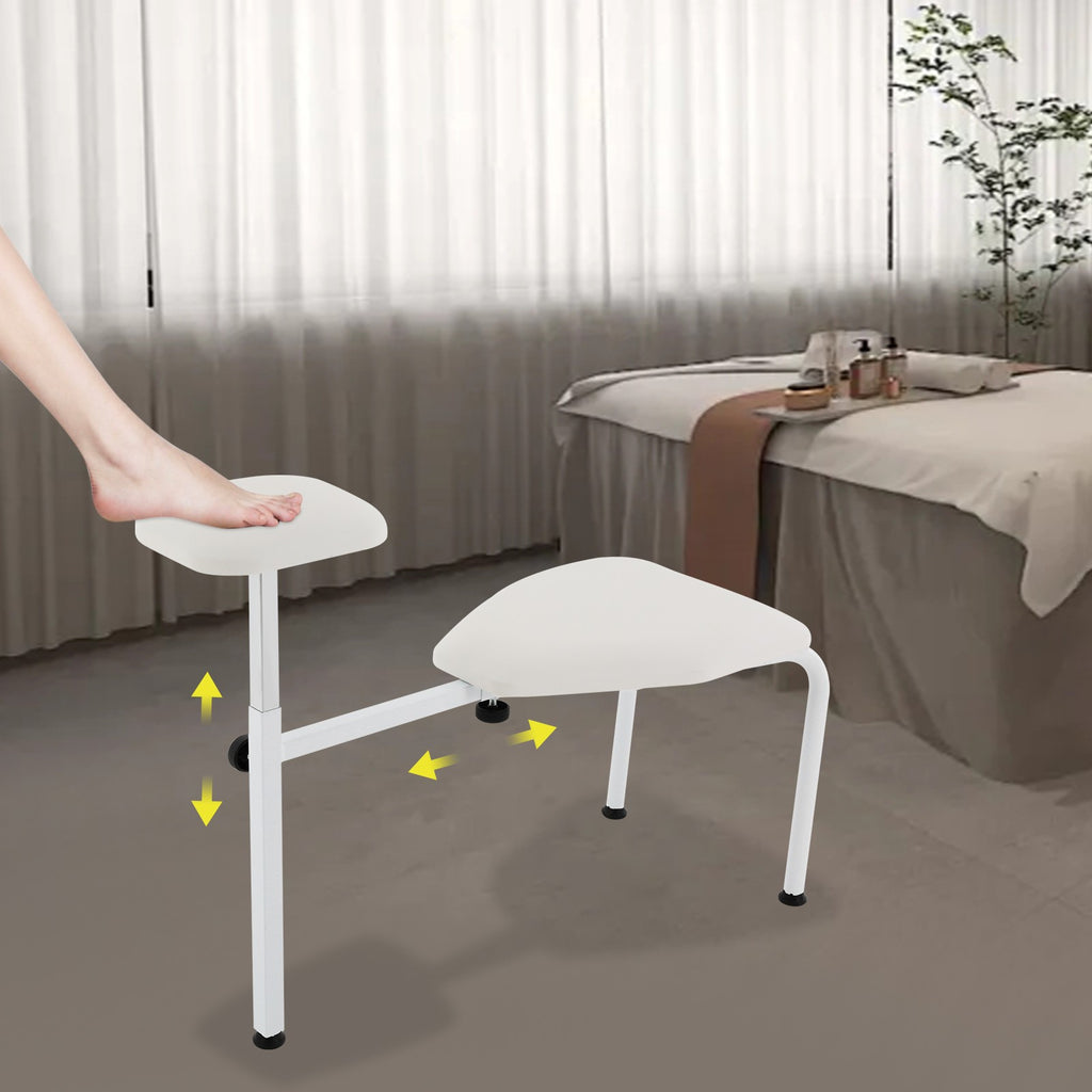 Adjustable Pedicure Stool with Foot Rest for Nail Salon & Spa