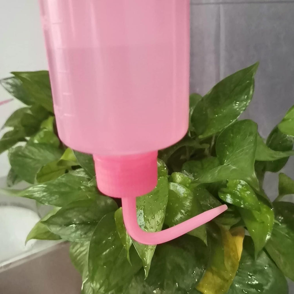 Reusable 250ml Angled Squeeze Bottle - Pink for Watering & Cleaning