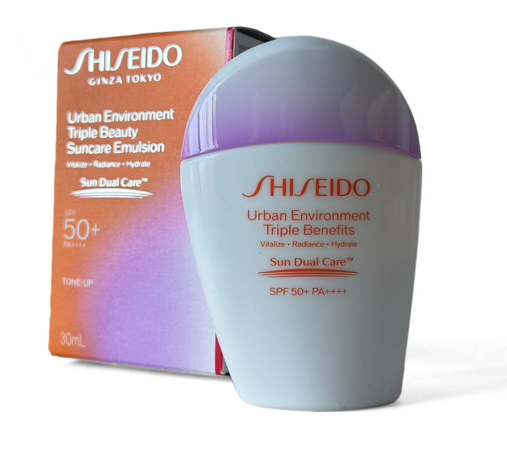 Shiseido Urban Environment Triple Beauty Sun Care SPF 50+ Emulsion Tone-Up 30ML