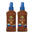 Deep Tanning Oil Spray SPF 4 - Moisturizing Sunless Tanning Oil with Cocoa & Coconut - Pack of 2