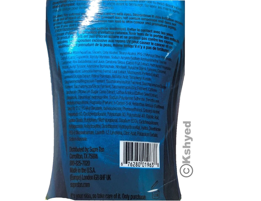 (1 Pack) Supre Snooki Ultra Dark Black Tanning Lotion - Bronzer for All Skin Types
