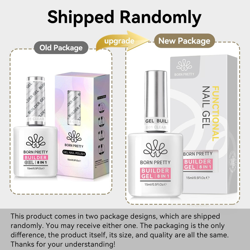 8-in-1 Clear Nail Builder Gel for Strengthening, Lengthening & Adhesion