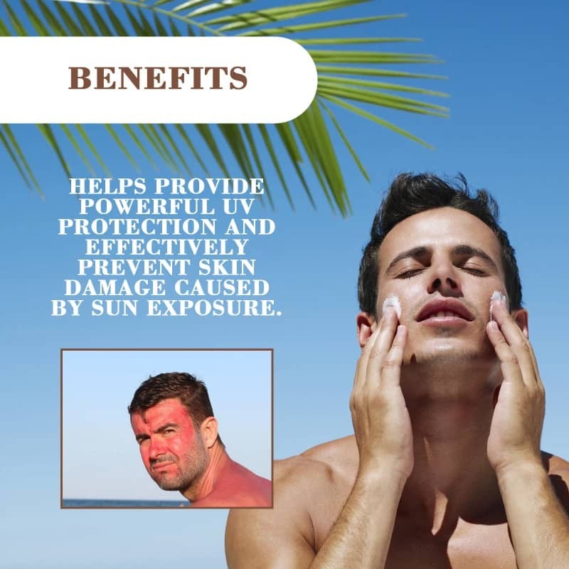 Men's SPF50+ Sunscreen Cream Outdoor Moisturizer Sunblock UV Protection