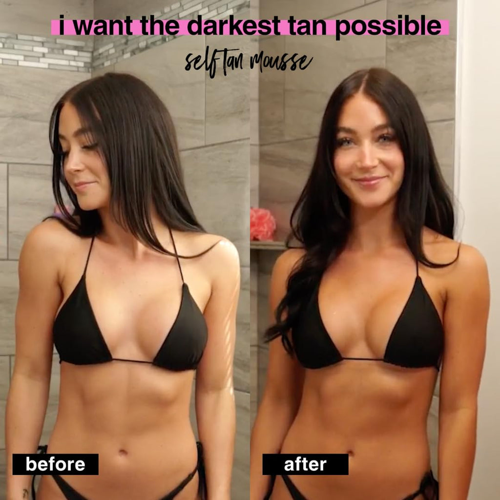 Dark Self Tanner Mousse - Fast 1 Hour Development, Vegan & Cruelty-Free