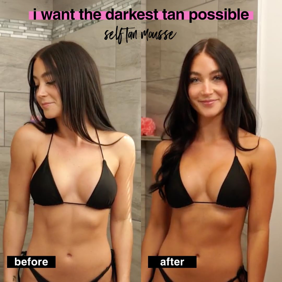 Dark Self Tanner Mousse - Fast 1 Hour Development, Vegan & Cruelty-Free