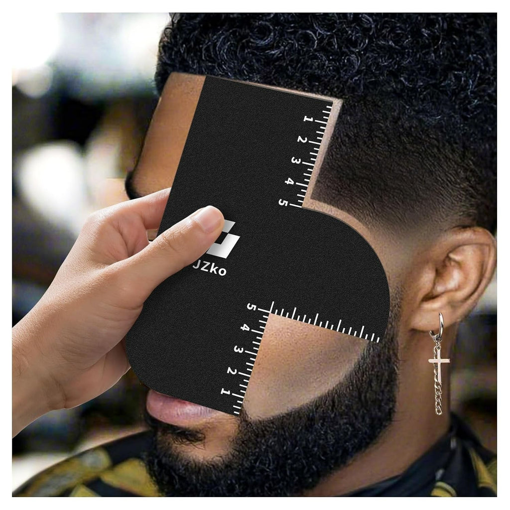 Laser-Etched Barber Enhancement Card & Comb for Precise Hairline Shaping