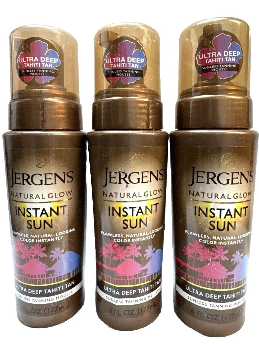 Jergens Natural Glow Instant Sun Ultra Deep Tahiti Tan 6oz - Pack of 3