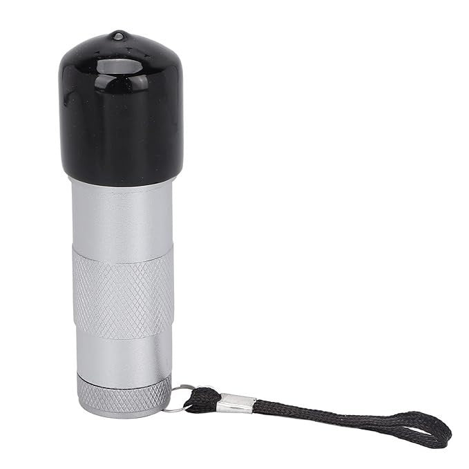 Press Nail Art Flashlight with 12 LED Chips Handheld Nail Lamp Metal