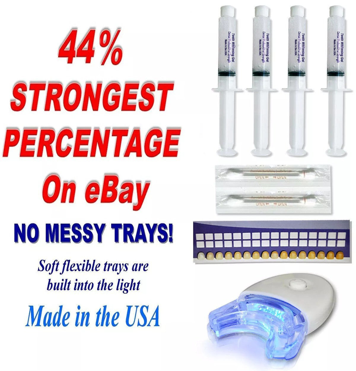 44% Professional Dental Gel - Strong Teeth Whitener