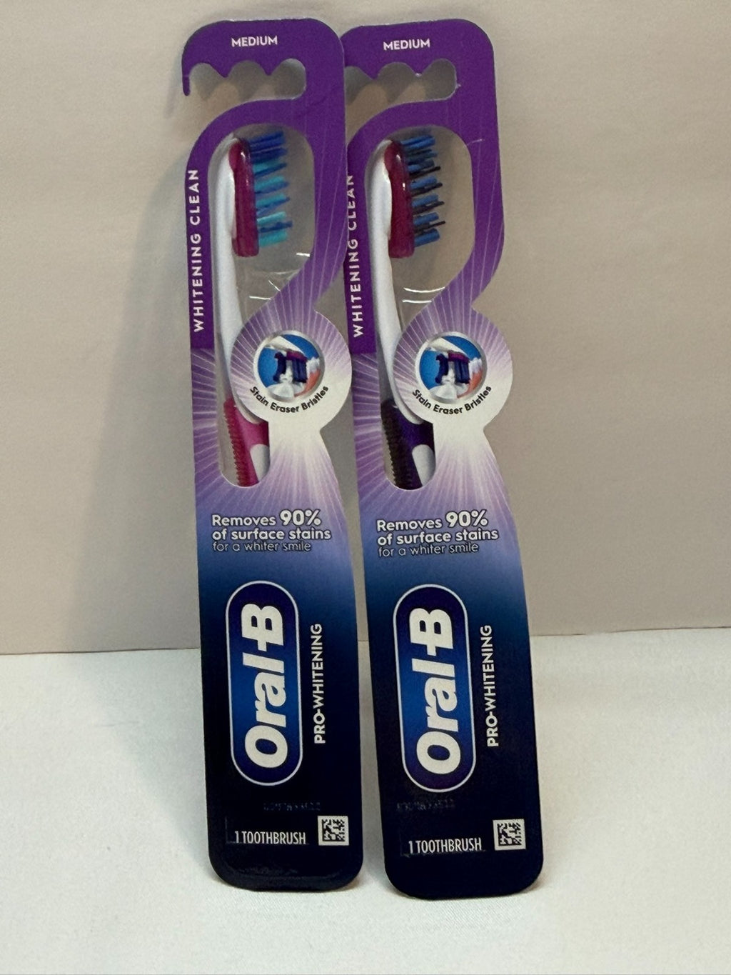 2 Pack Manual Toothbrushes Medium Bristles for Oral Hygiene