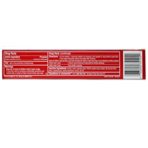 Anticavity Fluoride Cinnamon Toothpaste Gel - 6 Pack, 6 Oz Each