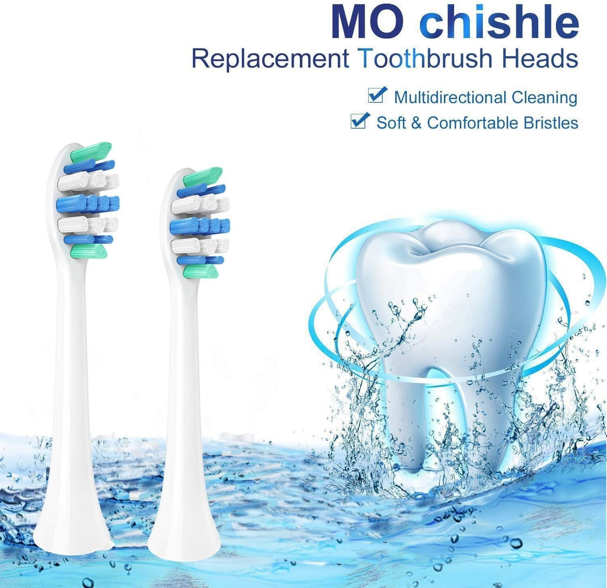 Replacement Toothbrush Heads for Philips Sonicare - 16 Pack, Compatible with Snap-On Handles