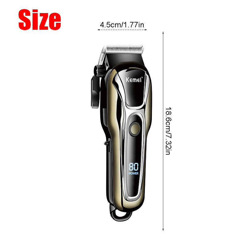 Men's Electric Hair Trimmer Razor Cordless Grooming Kit with LED Display