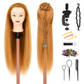 28-Inch Blonde Mannequin Head for Hair Styling and Braiding with Clamp