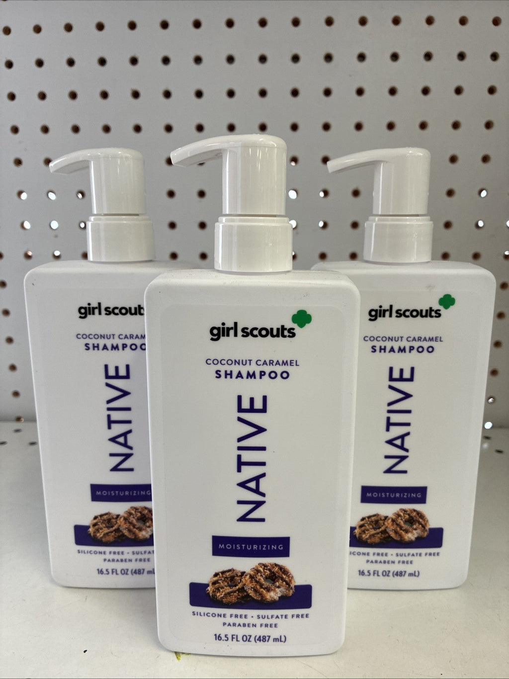 Native Girl Scouts Moisturizing Coconut Caramel Shampoo 16.5 oz - Lot of 3