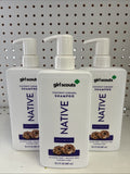 Native Girl Scouts Moisturizing Coconut Caramel Shampoo 16.5 oz - Lot of 3