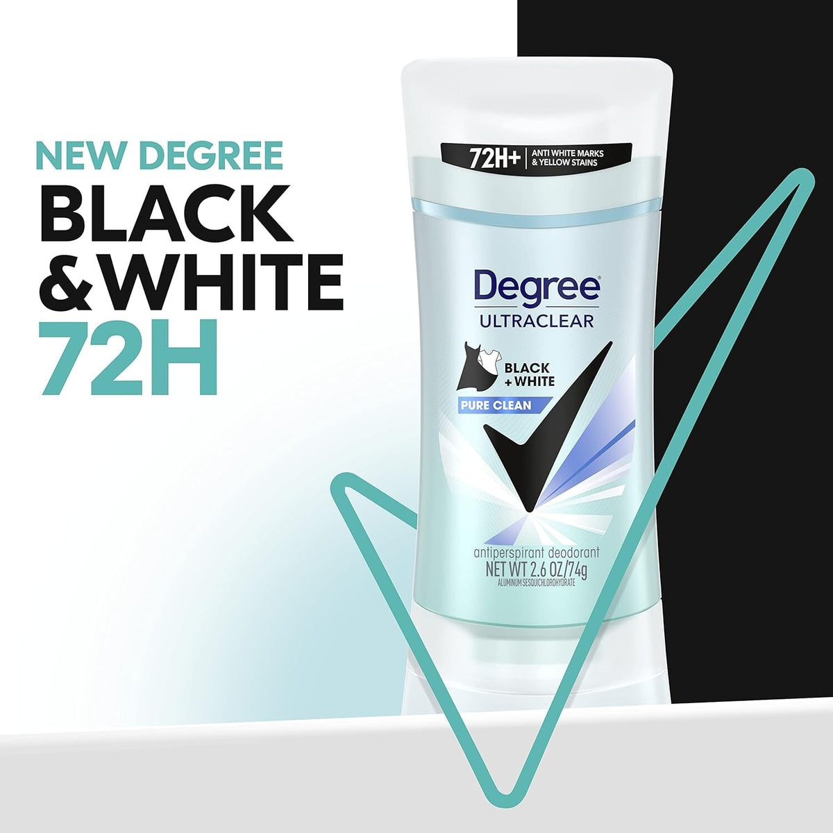 6 Pack Women's Antiperspirant Deodorant with Stain Protection - Pure Clean