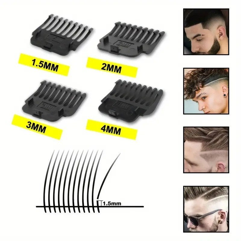 Electric Hair Clippers & Beard Trimmer Set for Men Cordless Grooming