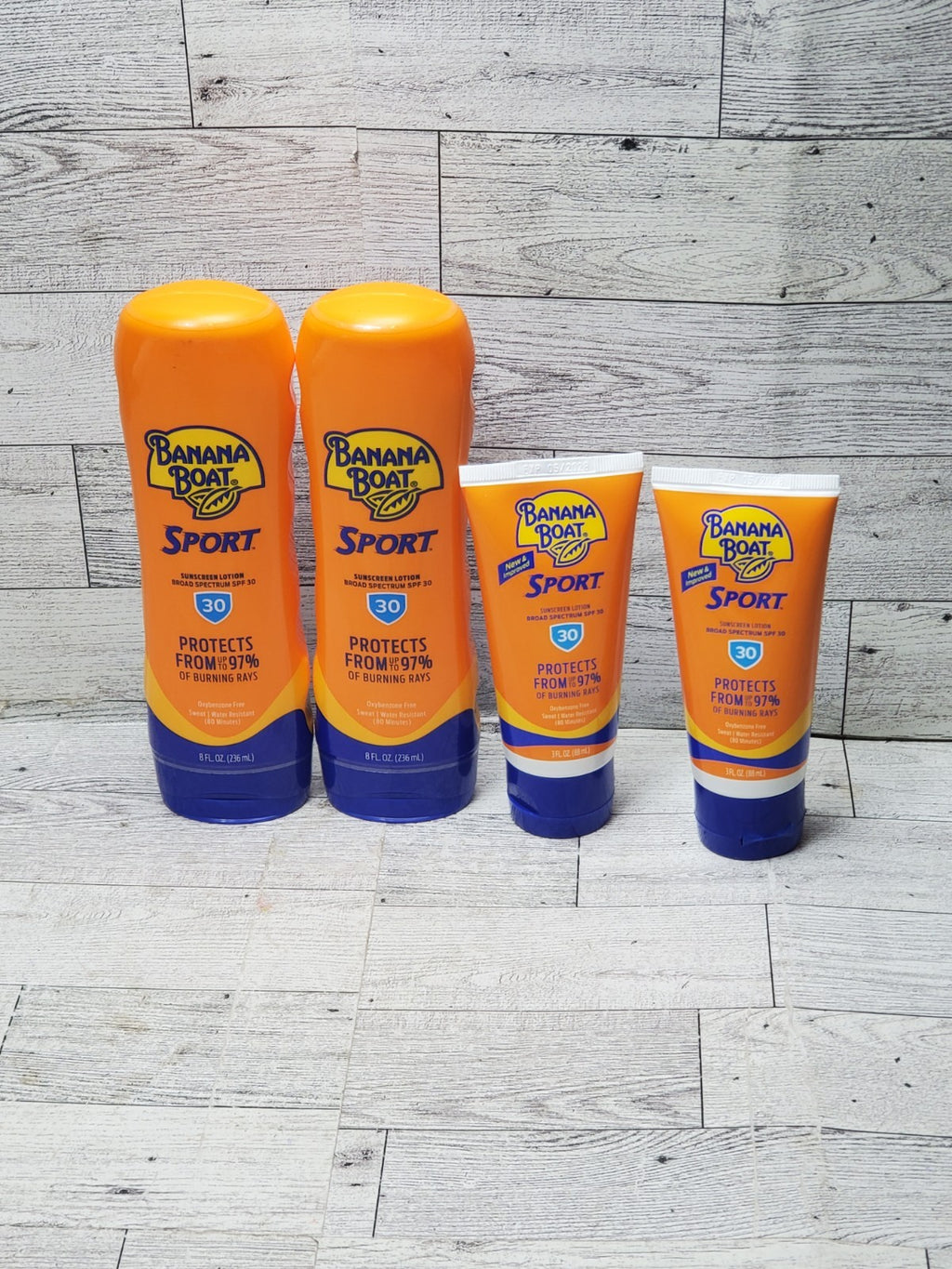 Sunscreen Lotion SPF 30 - Pack of 4, Water-Resistant Sun Protection