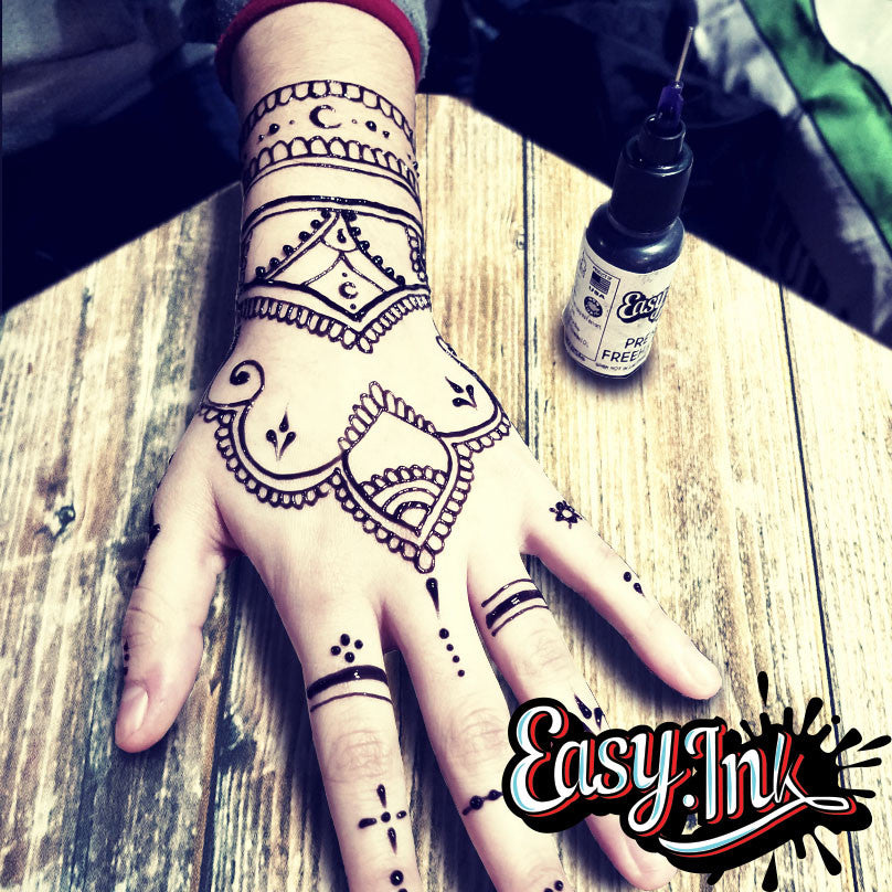 Temporary Tattoo Ink Kit – Freehand Jagua Ink, 100% Natural, Super Dark