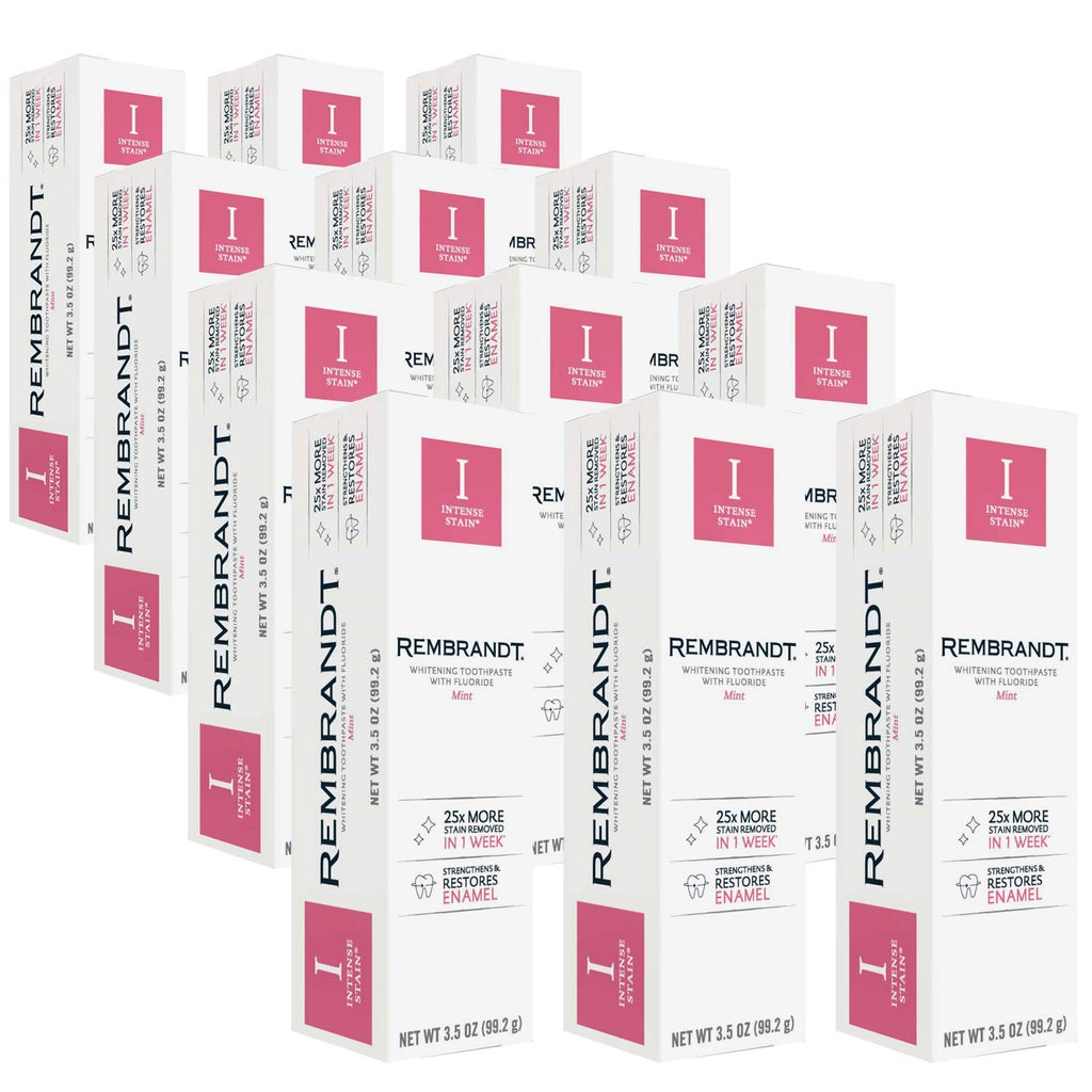 Intense Whitening Toothpaste with Fluoride - 2 Pack 3.5oz Tubes for Daily Use