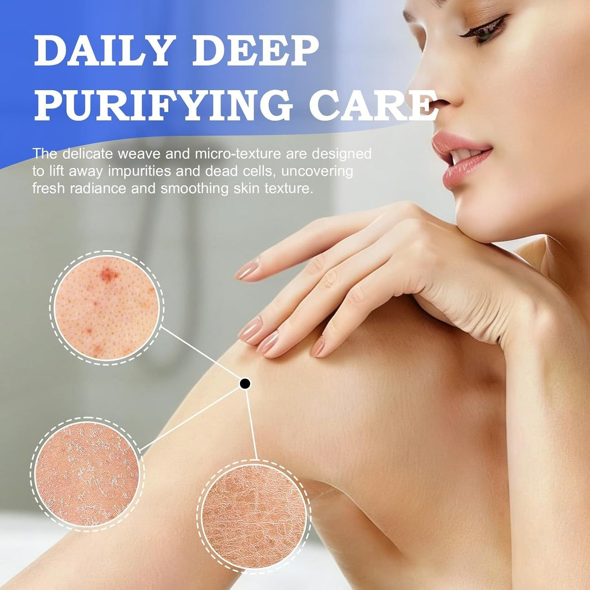 Black African Net Sponge for Exfoliation & Full-Body Shower Spa