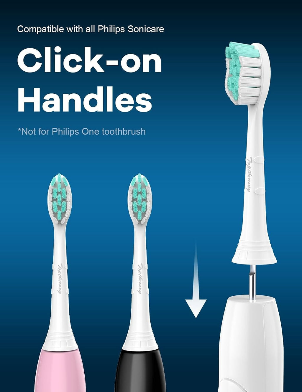 Replacement Brush Heads for Philips Sonicare Electric Toothbrush - Medium Soft, 4 Pack