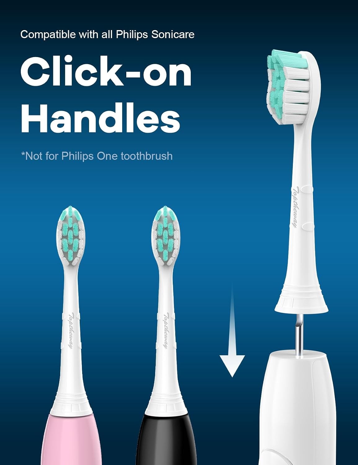 Replacement Brush Heads for Philips Sonicare Electric Toothbrush - Medium Soft, 4 Pack