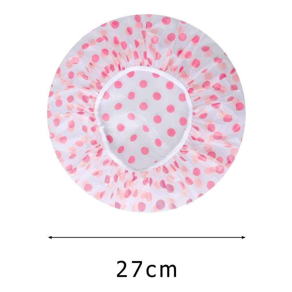 Reusable Waterproof Shower Cap Set - 3 Colors, Adjustable Fit for Women Men