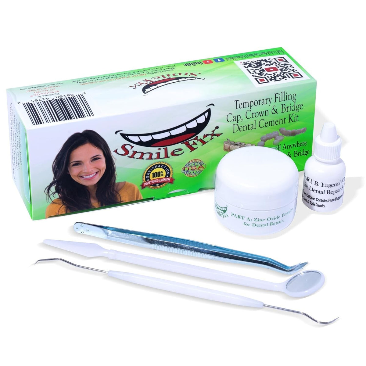 Emergency Dental Repair Kit with Dental Cement for Crowns & Bridges