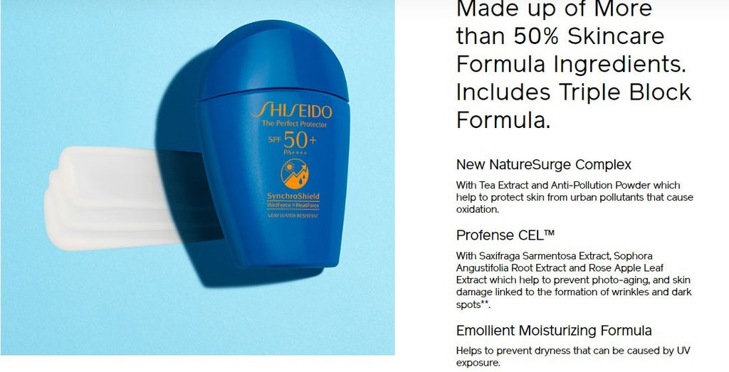 Water-Resistant Sunscreen SPF 50+ with WetForce & HeatForce Technology