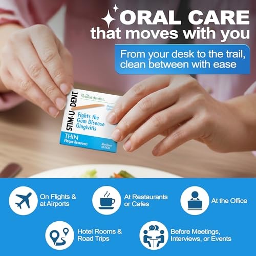 Natural Plaque Removers - Wooden Interdental Picks for Oral Care, 160 Count