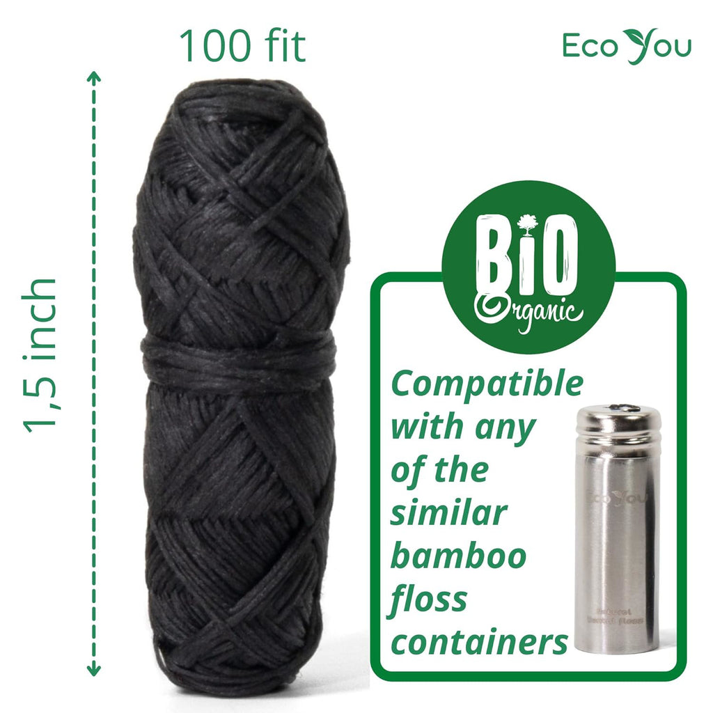 Biodegradable Dental Floss Refill Pack - Mint & Candelilla, 4x100 ft