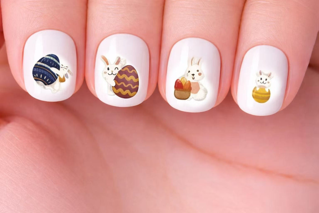 Easter Egg Nail Decals Bunny Sticker Set Peel & Stick 70 Designs