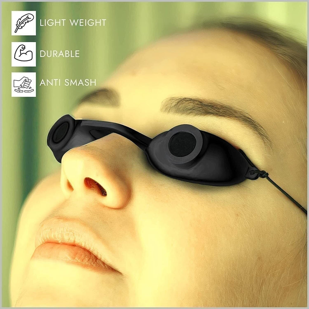 2 Pack UV Eye Protection Tanning Bed Goggles - Flexible, FDA Compliant