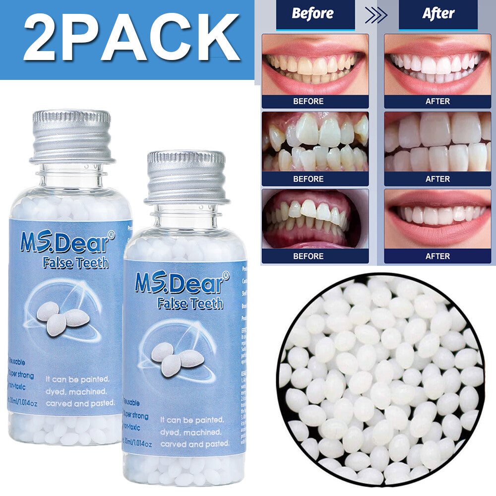 2PCS Moldable Tooth Gap Filler Glue - Temporary Dental Repair & DIY