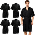 Black 4 Pack Salon Hair Cutting Capes with Adjustable Tie - 40 Inch