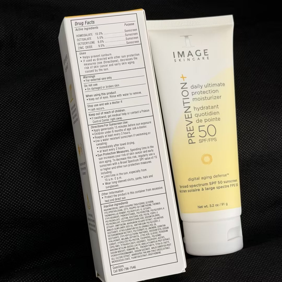 SPF 50 Daily Moisturizer with Sun Protection - Hydrating Face Cream 3.2oz
