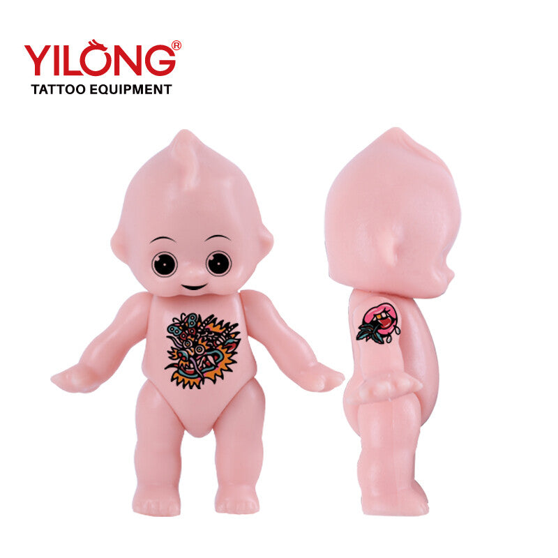 Tattoo Silicone Practice Doll Head - Reusable Skin Model for Training